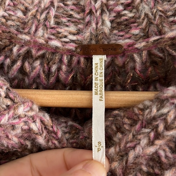 FREE PEOPLE ~ Wool knit sweater with balloon sleeves - Picture 3 of 5